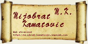 Mijobrat Kamatović vizit kartica